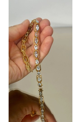 Mavi Topaz Elmas Bileklik 179