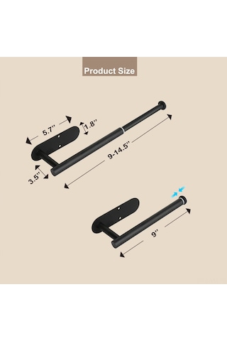 Ximistore9 2 Adet Siyah Çelik Gömme/kirli İçeği Olmayan Uzatılabilir Gardırop Asma Demiri - Banyo/mutfak İçin Suya Dayanıklı Siyah