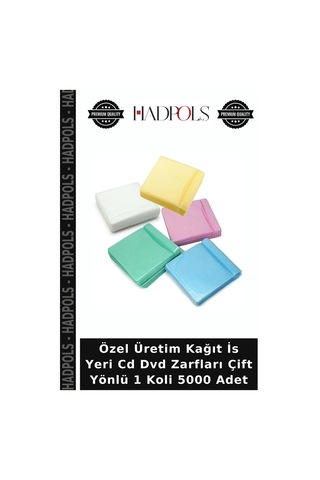 Özel Üretim Kağıt İs Yeri Cd Dvd Zarfları Çift Yönlü 1 Koli 5000 Adet