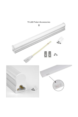 12v T5 Bant Armatür 12w 90cm Beyaz 12 Volt Karavan Tekne Araç