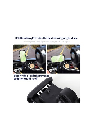 Vatapo Motobike Telefon Montajı, Bisiklet/scooter Telefon Tutucusu, Doğrudan Ekran Cep Telefonu İçin Cep Telefonu Kelepçesi Ve Daha Fazla 4.7-7.2 'telefon. Siyah