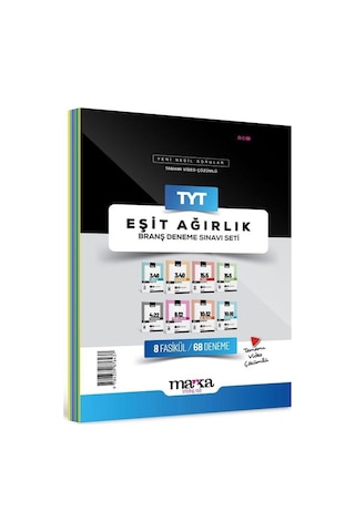 TYT Eşit Ağırlık Branş Deneme Sınavı Seti - 8 Kitap Takım - Marka Yayınları TYT Eşit Ağırlık Branş Deneme Sınavı Seti - 8 Kitap Takım - Marka Yayınları