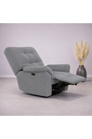 Smarto Relax Porto Comfort Elektrikli Döner Sallanan Tv Koltuğu Kontrol Panelli Ergonomik Polyester Baba Koltuğu Siyah