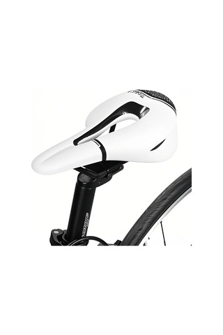 Neevoyu Ergonomik Beyaz Bisiklet Sırtlığı - Yüksek Esneklikli, Havalandırmalı, Yoldan Bisikletler İçin Konforlu Saddle Beyaz