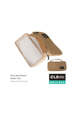 Mufunye Dışarıda Mutfak Gereçlerini Sulardan Koruyan Taşınabilir Organize Edici Çanta - Bej Büyük Boy Çok Renkli