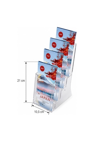 4 Katlı 1/3 A4 Masaüstü Broşürlük 20li Paket