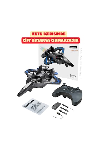 Mini Drone Savaş Uçağı Çocuk Drone 360 Uçuş, Tek Tuş Kalkış, Uzaktan Kumandalı, Çift Bataryalı