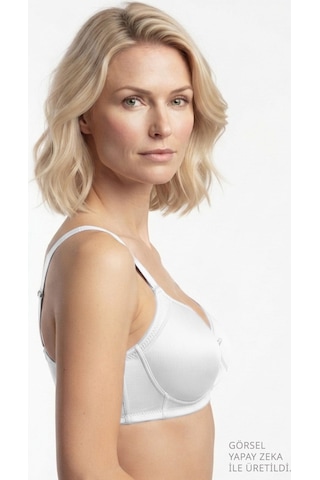 Cottonill Bra - Elvia Büyük Beden Parlak Balensiz Straplez Minimizer Kadın Sütyen 3'lü Paket-2 Çok Renkli