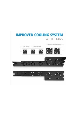 Qingmipy Ps4 Pro Usb Sogutucu Fanı - Otomatik Sıcaklık Kontrolü - Hareketli Turbofan - Arka Yerleştirme - Siyah Tp4-831 Diğer