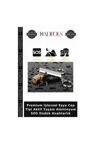 Premium İşlevsel Eşya Cep Tipi Aktif Yaşam Alüminyum Sos Düdük Anahtarlık Diğer