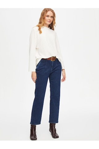 Relax Dik Yaka Kaşkorse Sweatshirt 69756 U6975673 Ekru