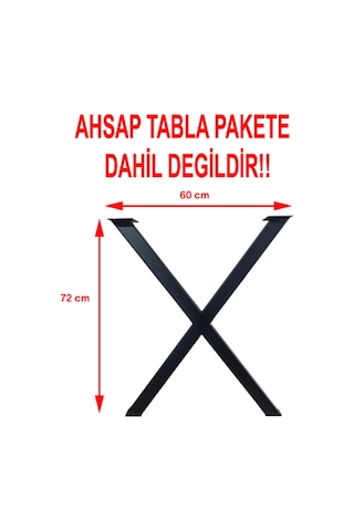 Metal Masa Ayağı Çapraz Model X Masa Ayakları 1,5 Mm Kalınlık