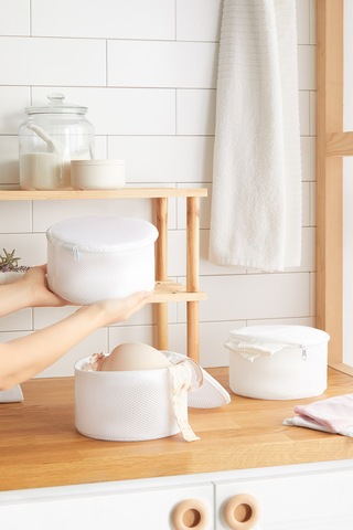 Ocean Home Textile 3'lü Beyaz Renk İç Çamaşırı Yıkama Filesi Set