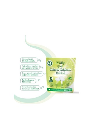 Bitkisel Bulaşık Makinesi Tableti 30 Tablet - 669332790