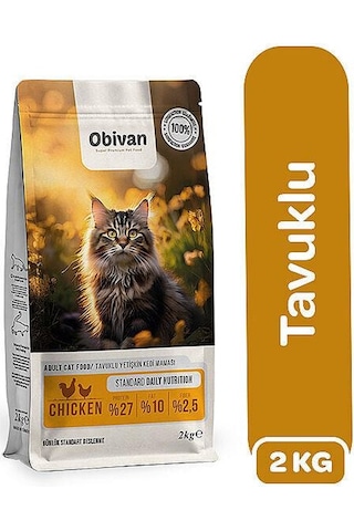 Obivan Tavuklu Yetişkin Kedi Maması 2 Kg