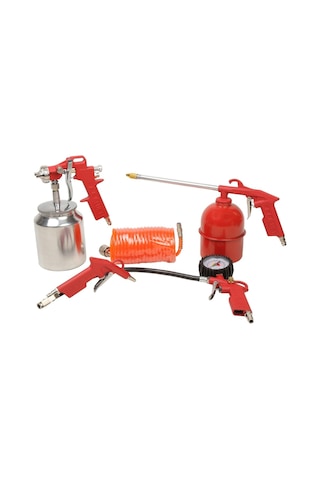 Kuletaş 2 Hp 8 Bar 50 LT Hava Kompresörü + Luft 5'li Havalı Alet Seti