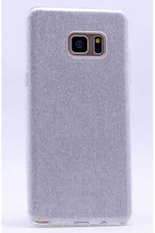 Samsung Galaxy Uyumlu S7 Edge Kılıf Zore Shining Silikon Gümüş