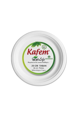 Kafem Ekolojik Karton Tabak 26 CM 25 Adet