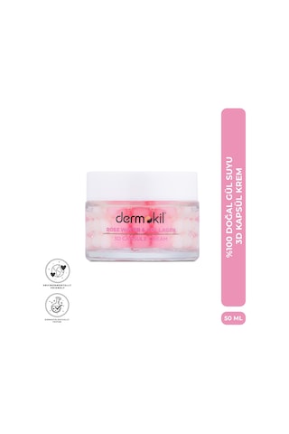 Dermokil % 100 Doğal Gül Suyu Canlandırıcı Yenileyici 3d Kapsül Krem 50 Ml