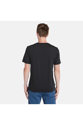 Timberland Kennebec River Linear Logo Short Sleeve Erkek T-shirt-32273 Siyah