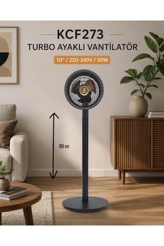 K2 Kcf273 Turbo Ayaklı Vantilatör 50w 10