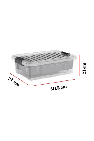 6,25 L Şeffaf Saklama Kutusu & Organizer Düzenleme Kutusu Şeffaf