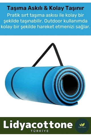 Çift Taraflı Kaymaz Silinebilir İz Yapmaz Yoga Minderi Özel Konfor Modeli 6,5mm Mat Çok Renkli