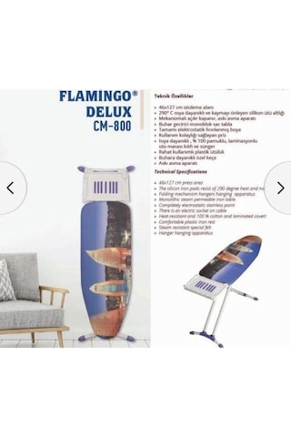 Cingillioğlu Cm-800 Flamingo Delüx Askılı Monoblok Ütü Masası