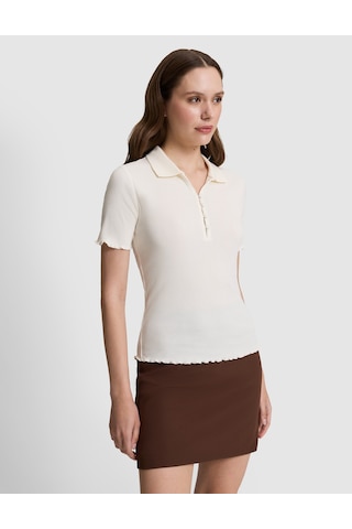 Pierre Cardin Kadın Ekru Tişört 50325457-vr019