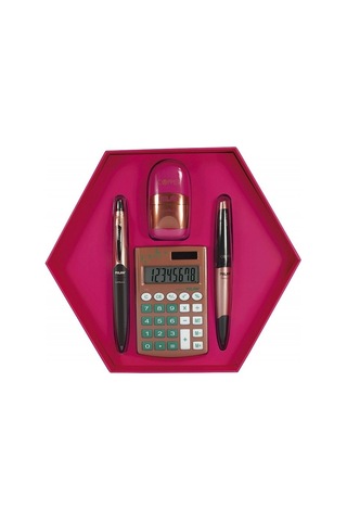 Milan Copper Edition Box Altıgen Pembe Kutu Bakır Seti