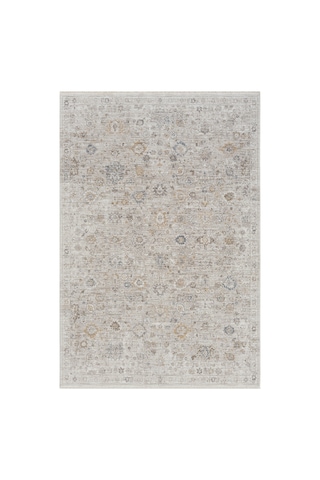 Mariesse Home Vintage Eskitme Desenli Makine Dokuma Salon Oturma Odası Halısı 10203 Bej