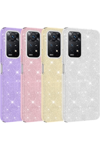 Xiaomi Redmi Note 11 Pro 5g Kılıf Zore Shining Silikon Pembe