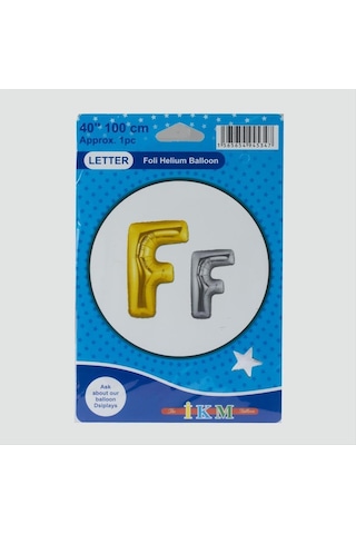 Gümüş Renkli 40 100 Harfli Folyo Balon Çok Renkli