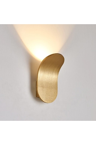 Homyl 5w Led Duvar Apliği Fırçalanmış Alüminyum Altın Altın