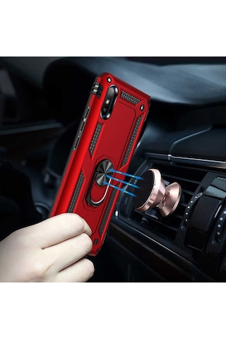 Xiaomi Redmi 9A Yüzüklü Standli Vega Kilif Ekran Koruyucu 510330700