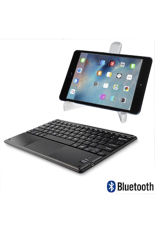 Microcase Apple Uyumlu iPad  Pro 12.9 2021 5.Nesil Bluetooth Touchpad Klavye 28 CM + Stand AL2756
