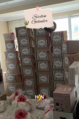 - Isimli Çeyiz Etiketi - Kendinden Yapışkanlı - A4 Ebat - 29 X 21 Cm - 20'li Paket - Model 43 Diğer