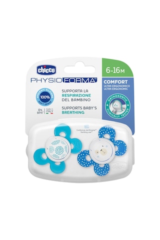 Chicco Physioforma Comfort Silikon Emzik 6-16 Ay 2'li 00074933210000_MULTI_1 Mavi