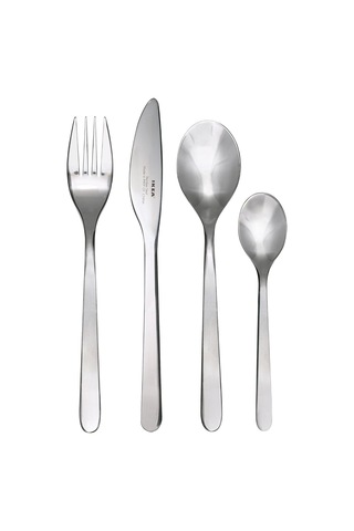 Ikea Foernuft Çatal Bıçak Takımı 24 Parça Paslanmaz Çelik, Silver, 22 X 14 X 4 Cm Sku: Smg8690010584038 Abanoz