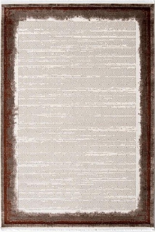 Çam Halı Lizbon 4513 Taba Enti Halı Modern Eskitme Desenli Makine Halısı