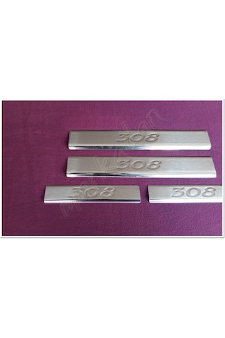 Woc Chrome Peugeot 308 Krom Kapı Eşiği Baskı 2007-2013 4 Parça Pa