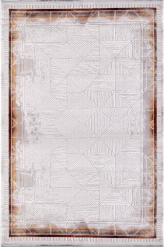 Çam Halı Crea Plus Stone Roxanne 17170 Gri Bakır Modern Desenli Makine Halısı