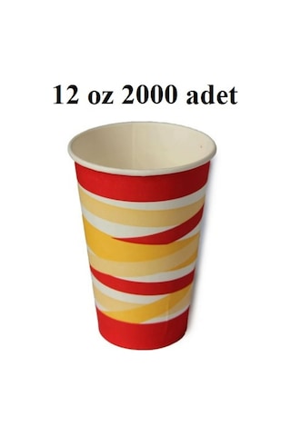 12 Oz Kağıt Karton Bardak 2000 Adet 1 Koli