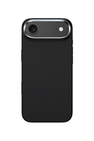 Apple Uyumlu iPhone 17 Air Kılıf Karbon Fiber M-safe Şarjlı Benks Hybrid Armorpro 600d Kevlar Kapak Siyah