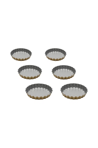 Guardini Anto Mini 6'lı Tart Kalıbı Silver Gold 12 Cm