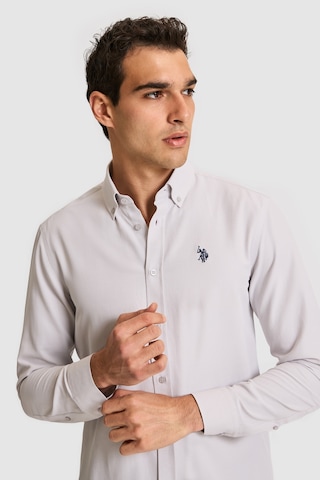 U.s. Polo Assn. Erkek Açık Gri Gömlek Basic 50324708-vr001