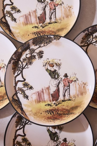 Old English The Gleaners V1 6 Kişilik Pasta Takımı 21 Cm Diğer