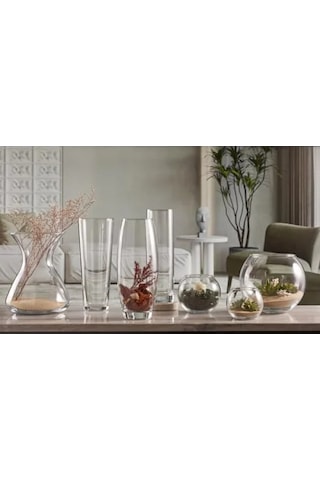 160 Mm Botanica Vazo - Tekli Hediyelik Kutu Açık Ahşap