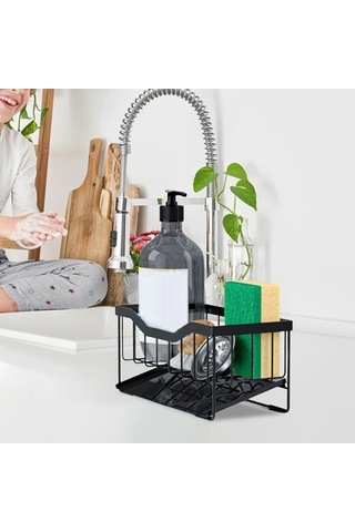 Novahub Suntek Lavabo Drenaj Sünger Banyo Paçavra, Pratik Organizatör Siyah