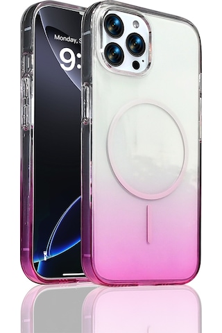 Apple Uyumlu iPhone 15 Pro Max Kılıf M-safe Şarj Özellikli Zore Septik Silikon Kapak Mor